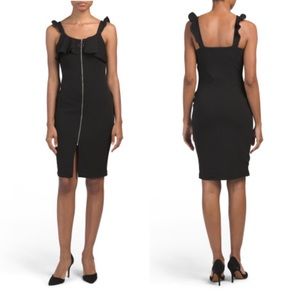 Zip front mini dress